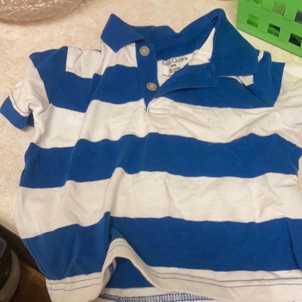 Faded Glory striped shirt 18M
